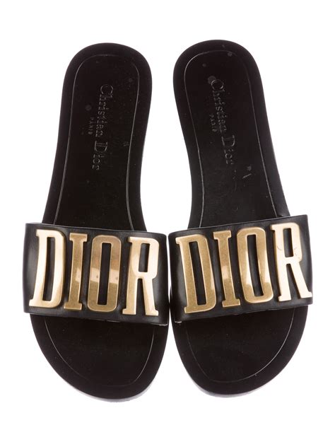 white and gold dior slides|christian Dior slides for women.